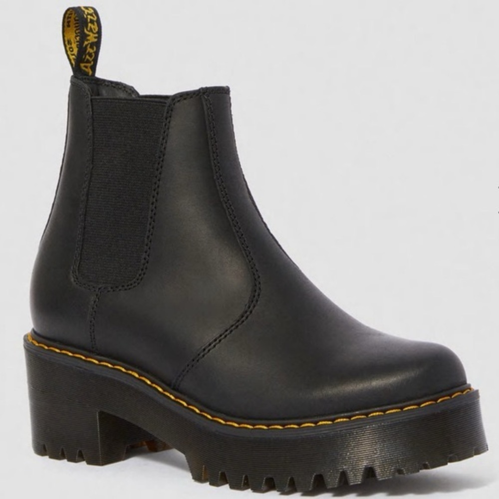 Dr. Martens ROMETTY WYOMING LEATHER PLATFORM CHELSEA BOOTS